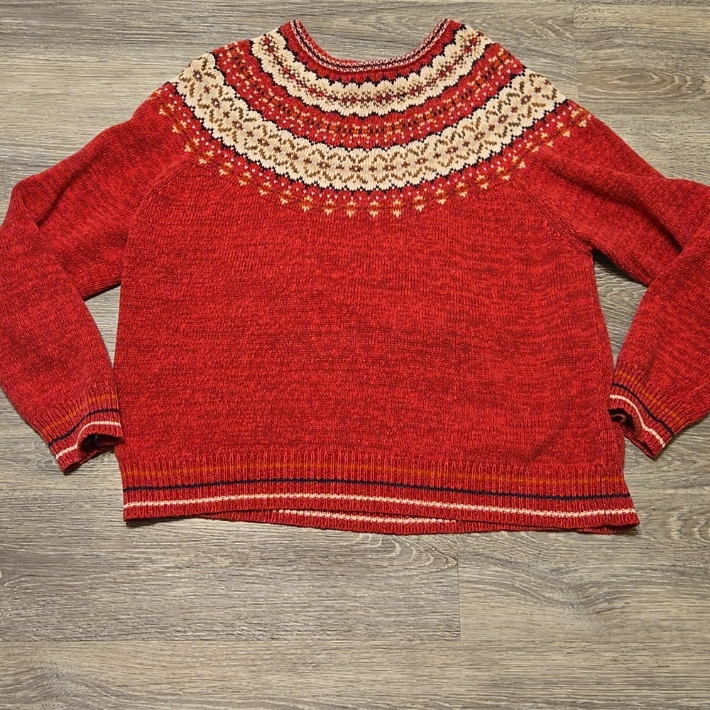 Vintage Fair Isle Sweater Sz Large